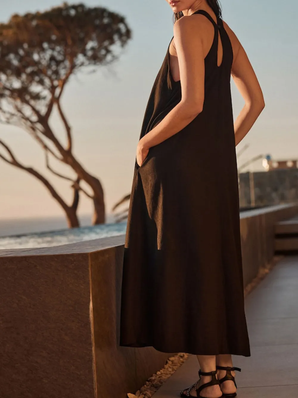 Casual Minimalist Neck-Strap Lightness Dress