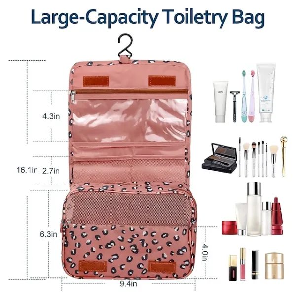 Women's Girls' Cosmetic Bag Oxford Cloth Party Daily Holiday Zipper Large Capacity Waterproof Foldable Embroidery Wine Pink Dusty Rose