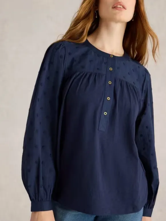 Crew Neck Dobby Mix Shirt