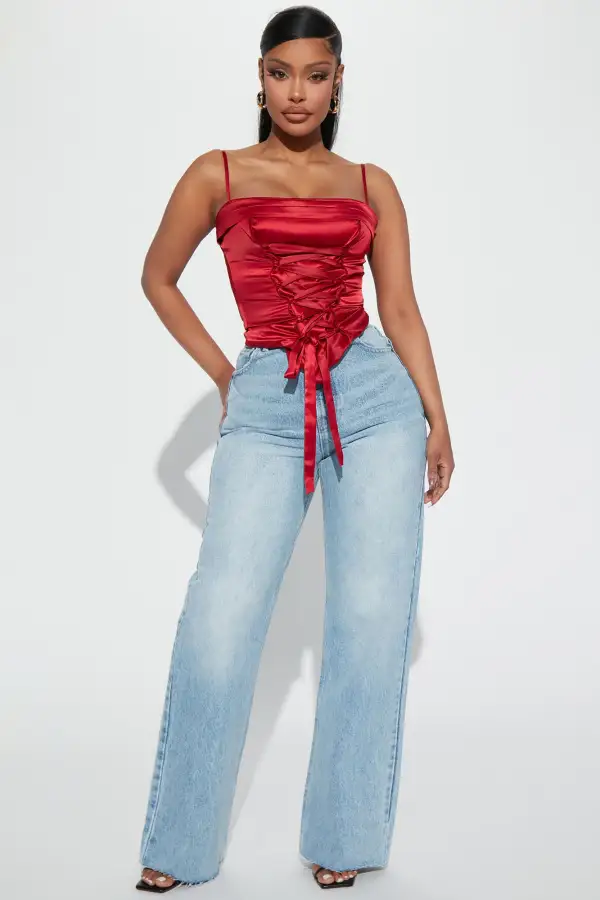 Leylah Corset Top - Red