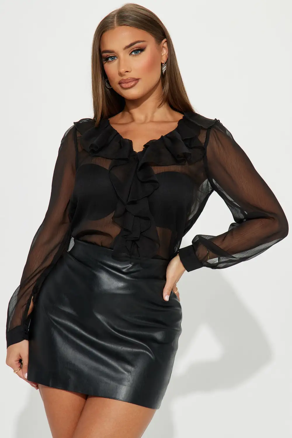 Evie Blouse Top - Black