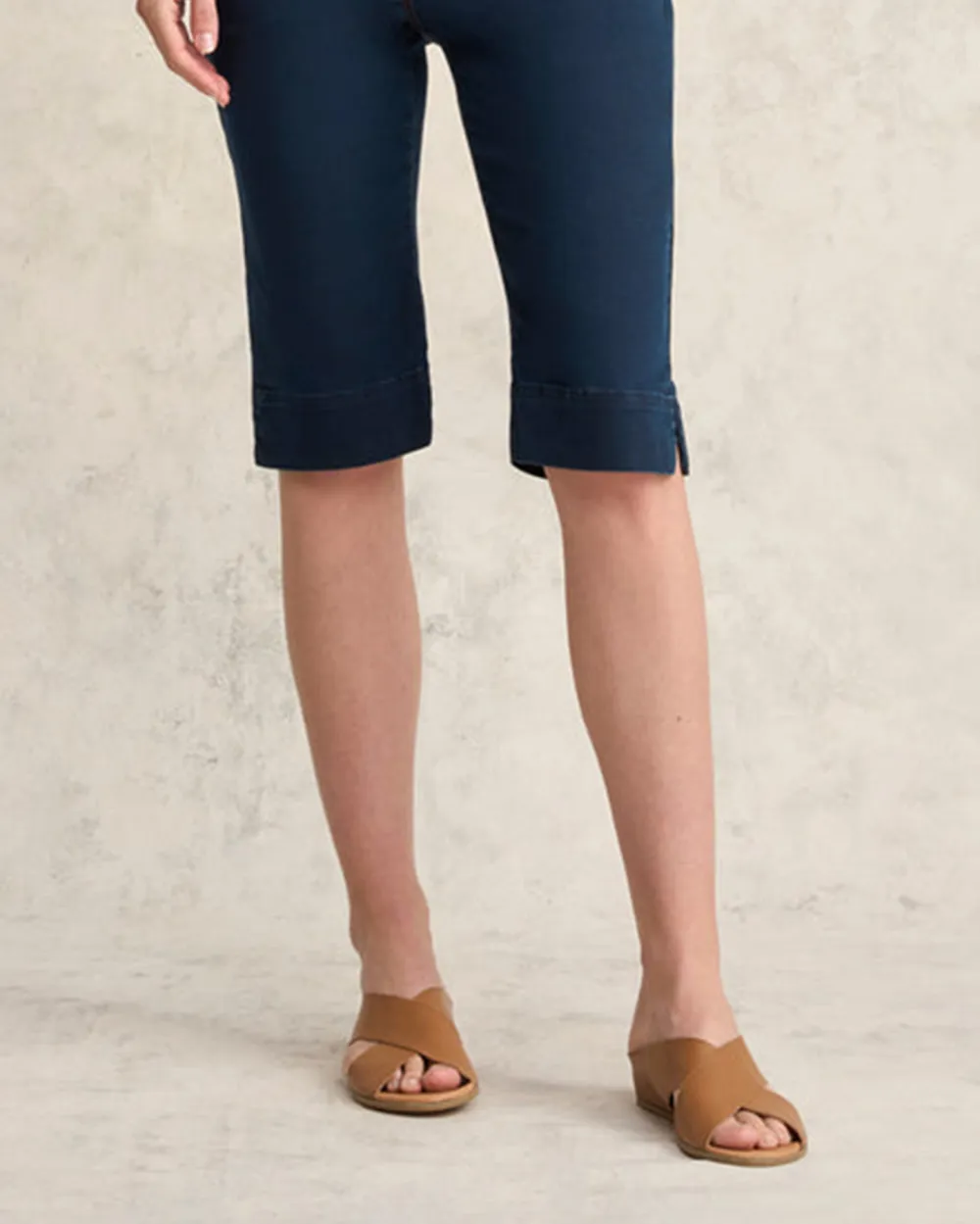 Denim Knee Length Shorts