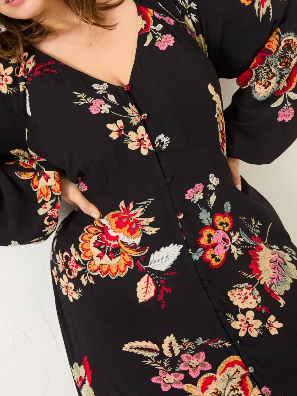 Black Emma Midi Dress