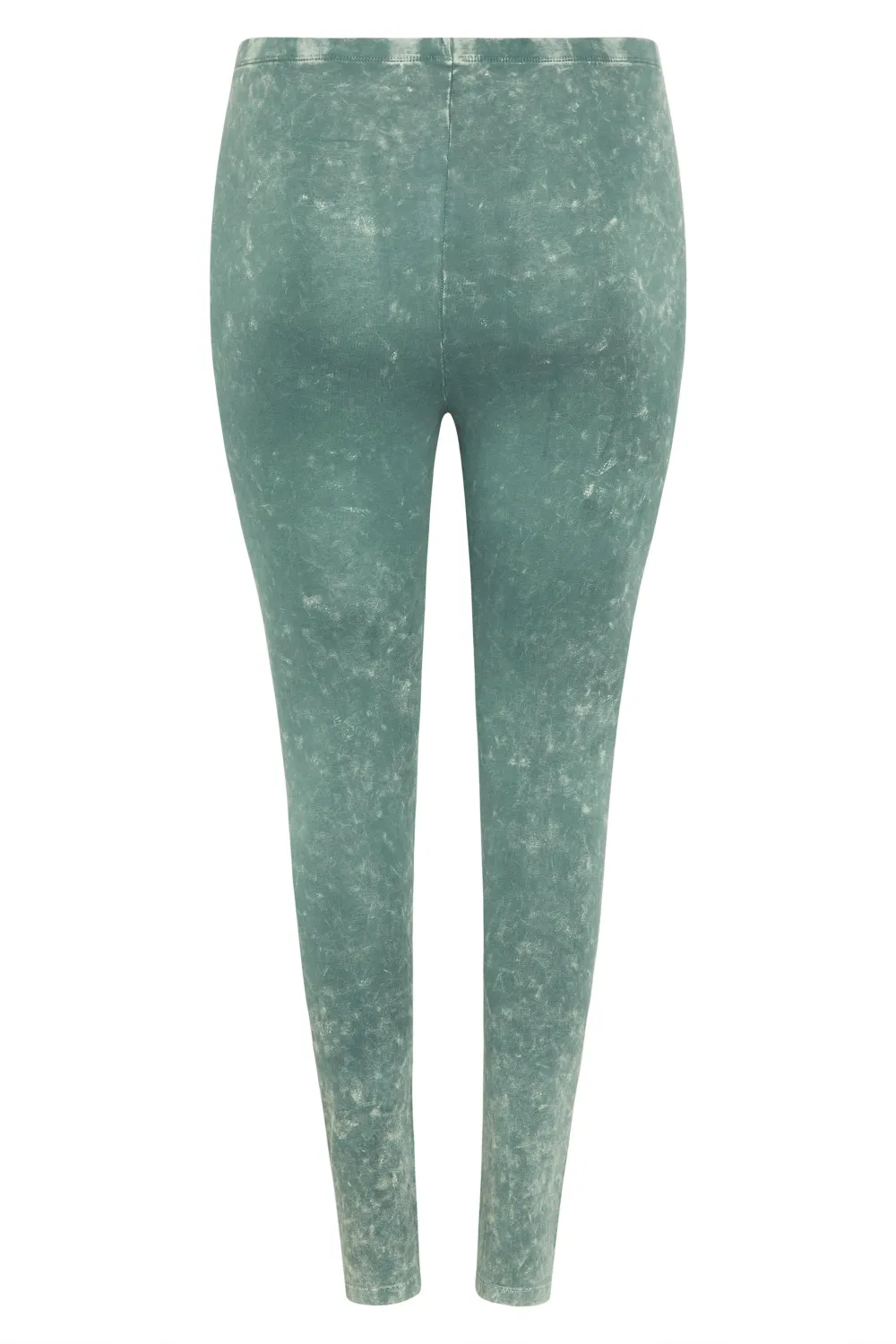 YOURS Curve Grey Acid Wash Stretch Cotton Leggings