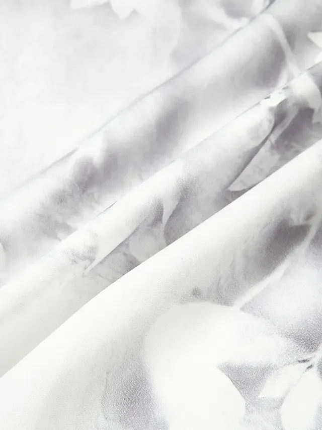 Women's Dress Set Two Piece Dress Midi Dress Green Blue Purple Pink White Long Sleeve Floral Ruched Print Fall Spring Crew Neck Elegant Casual Classic Fall Dress 2022 S M L XL XXL 3XL / Winter Dress