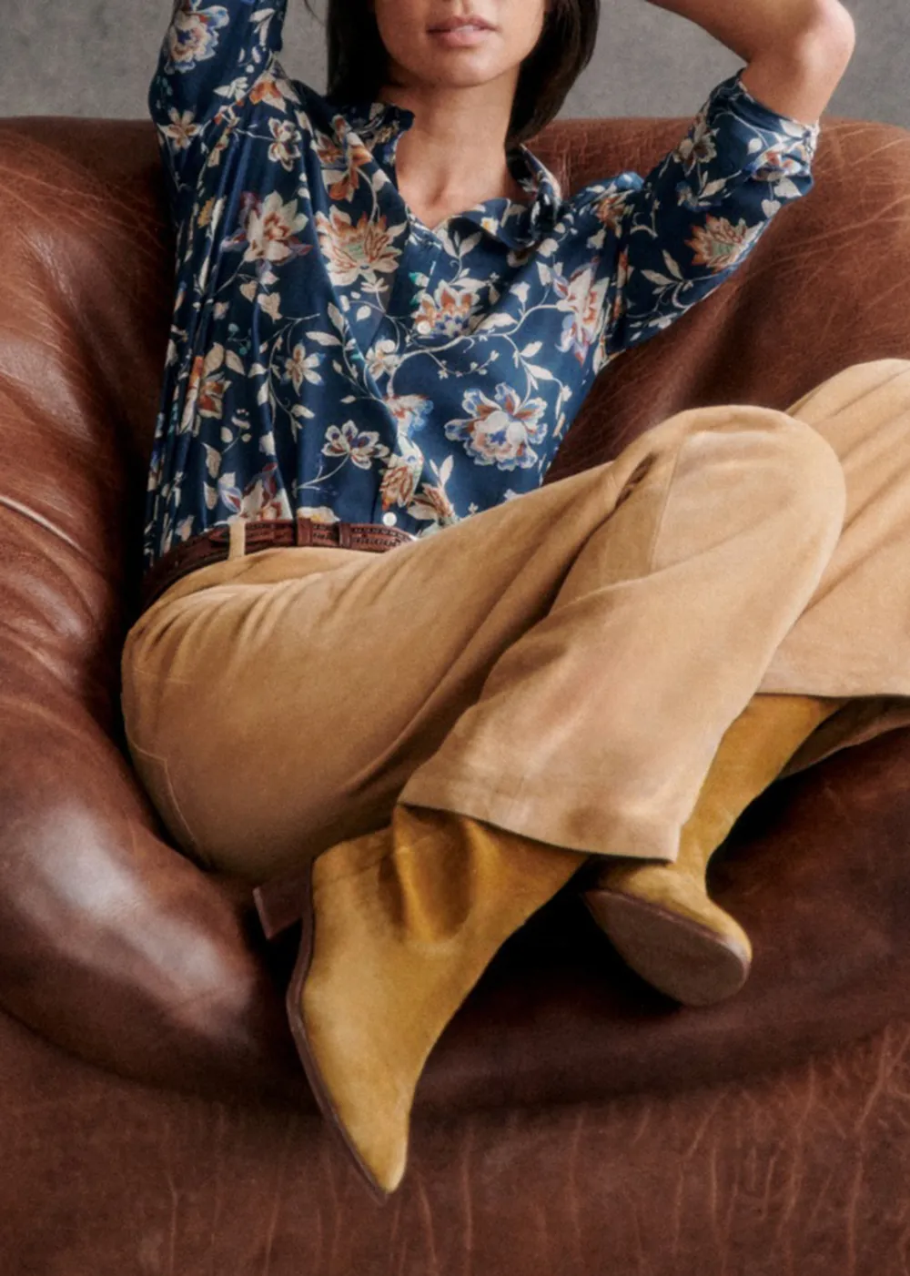 Colorful Floral Long-Sleeved Shirt