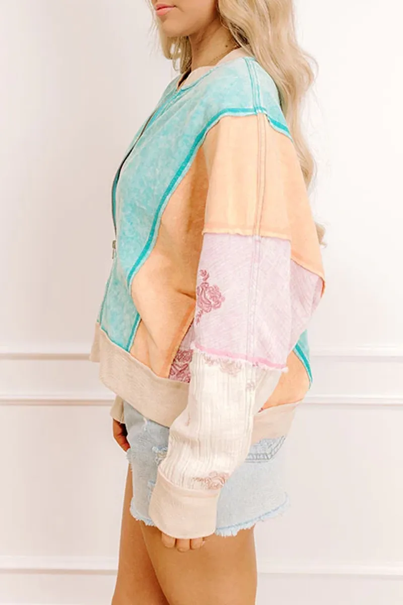 Modern And Stylish Colorblocked Women's Jacket