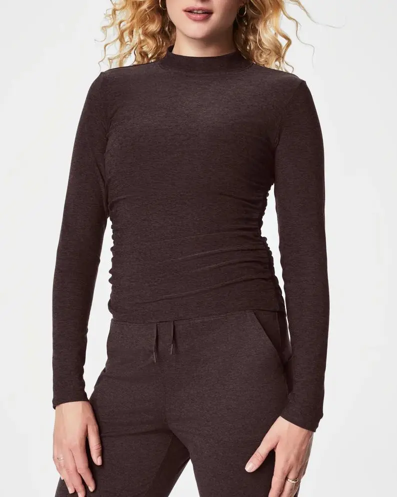 Long Sleeve Mockneck Top