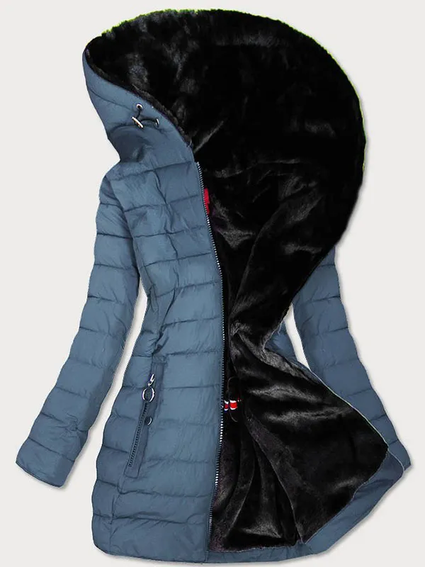 Waterproof ladies winter jacket blue