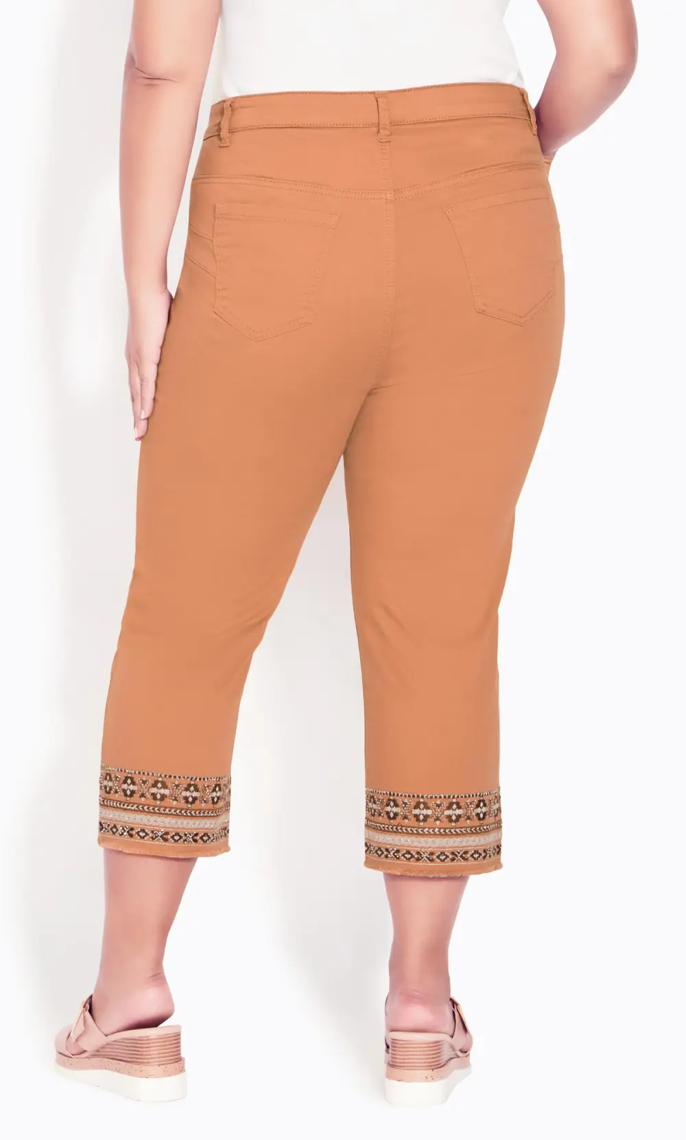 Evans Orange Nicola Crop Jean
