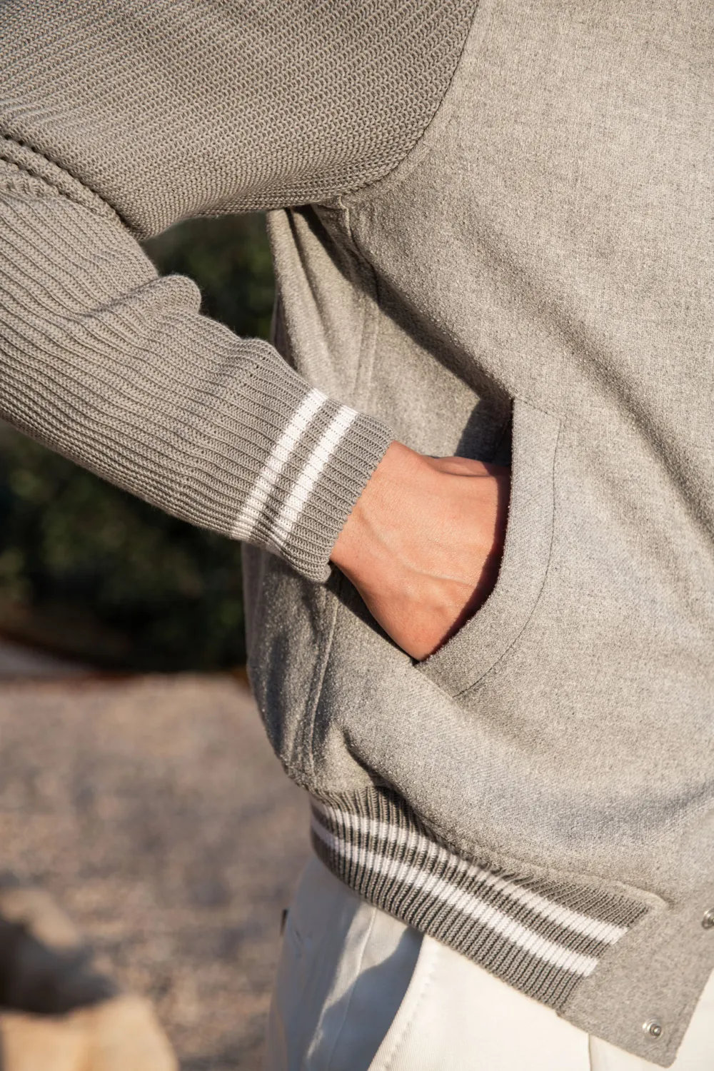 Light Grey College Jacket