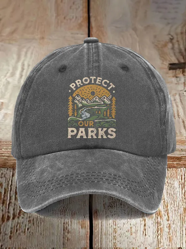 Protect Our Parks Hand-Drawn Comfort Colors Baseball Caps