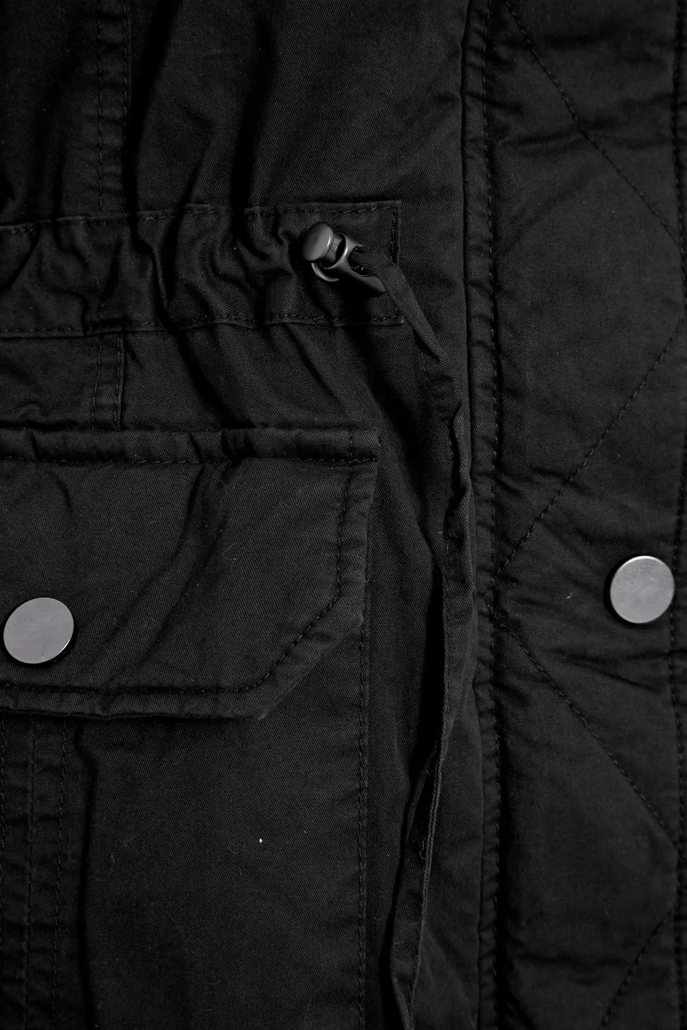 LTS Tall Black Faux Fur Trim Parka