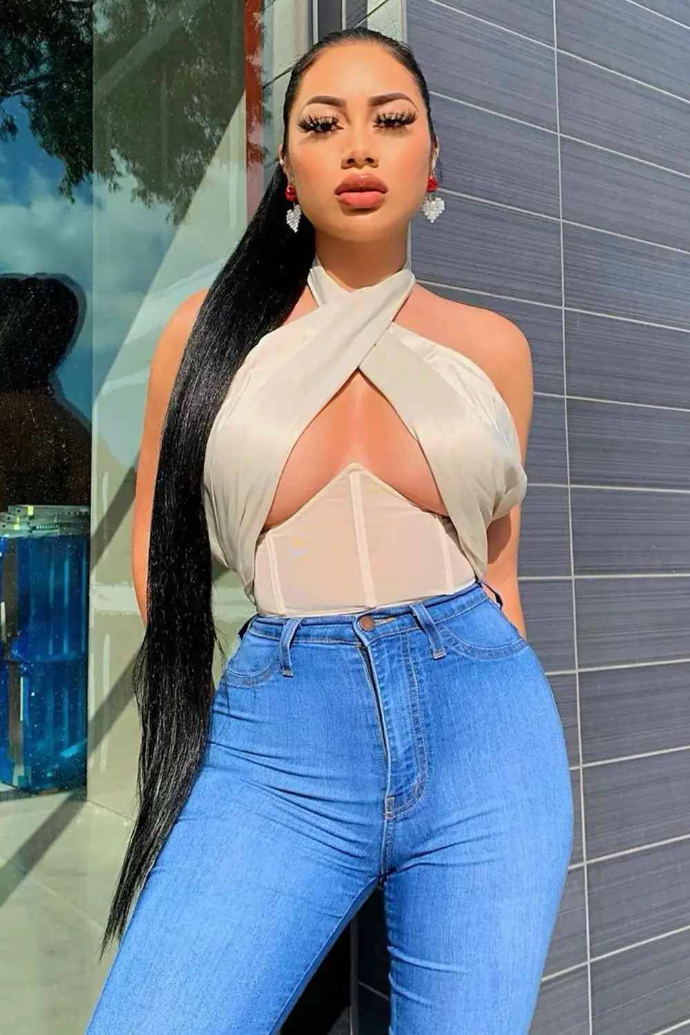 Sleekin' Out Satin Corset Top - Champagne