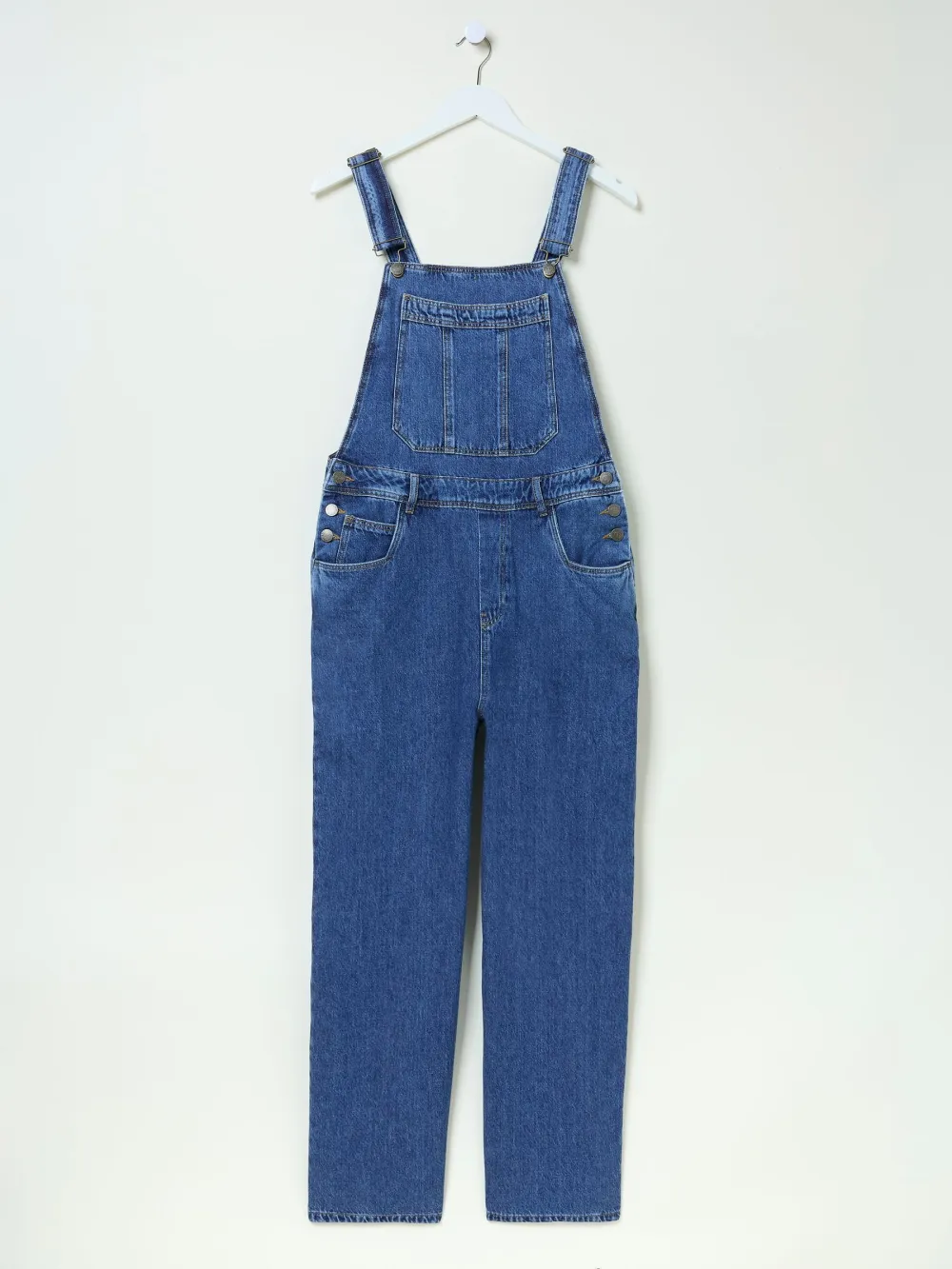 Alexa Denim Vintage Wide Leg Dungarees