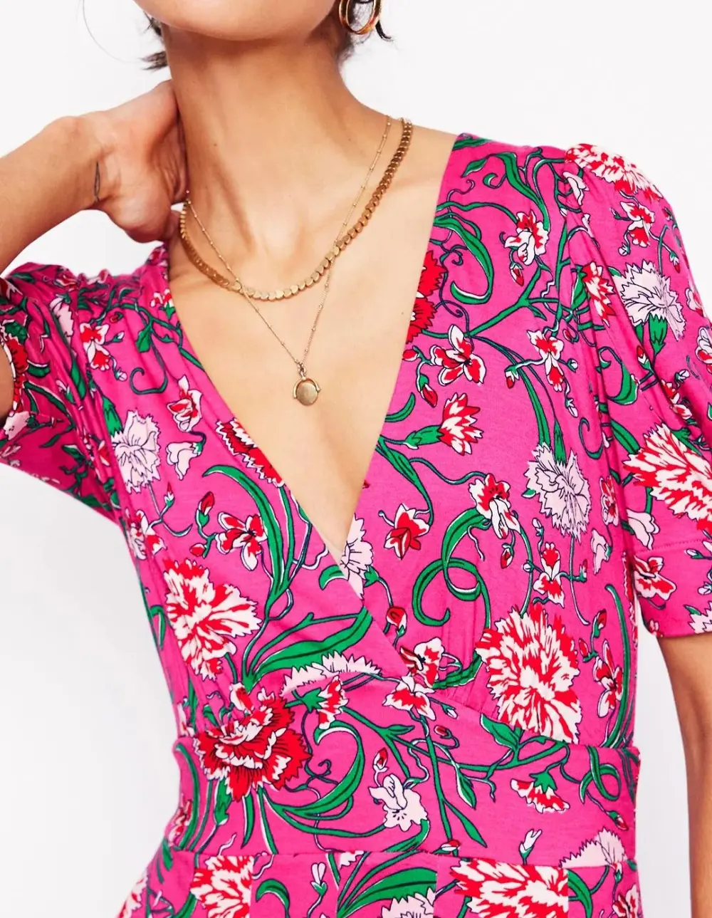 Kristen Pleated Jersey Dress