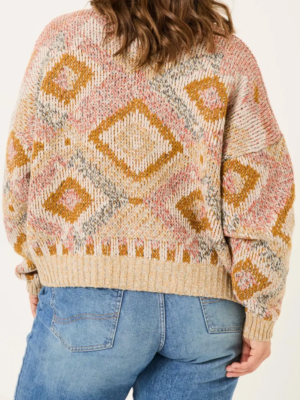 Natural Erin Knitted Zip Through Cardigan