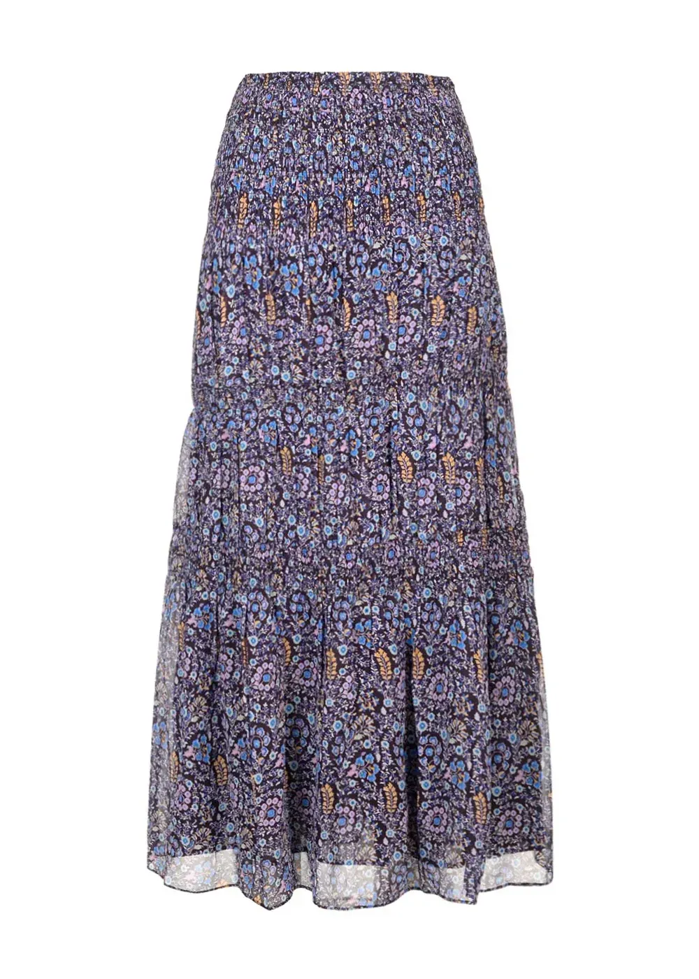 Abstract Print V Neck Skirt