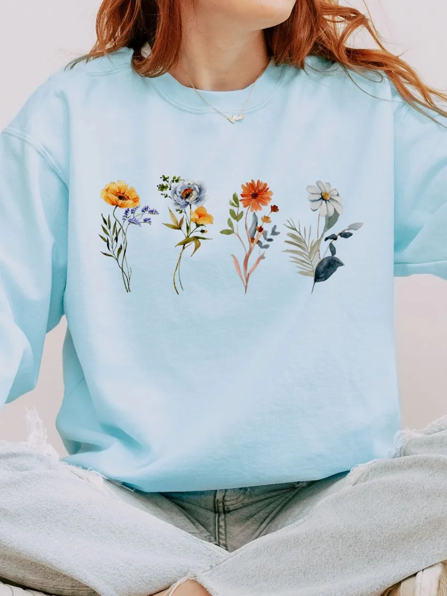Watercolor Floral Sweatshirt