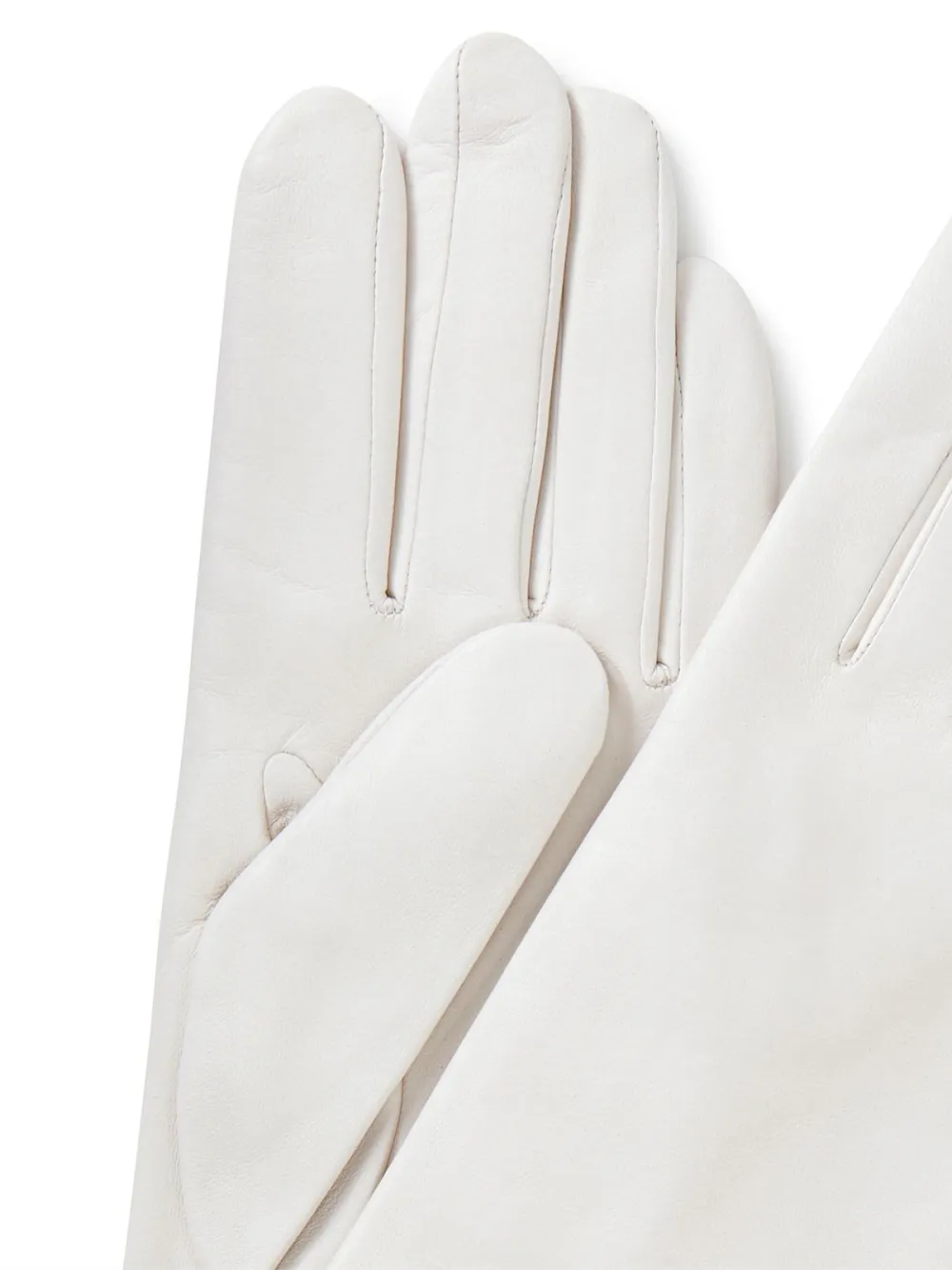 Elegant White Leather Gloves