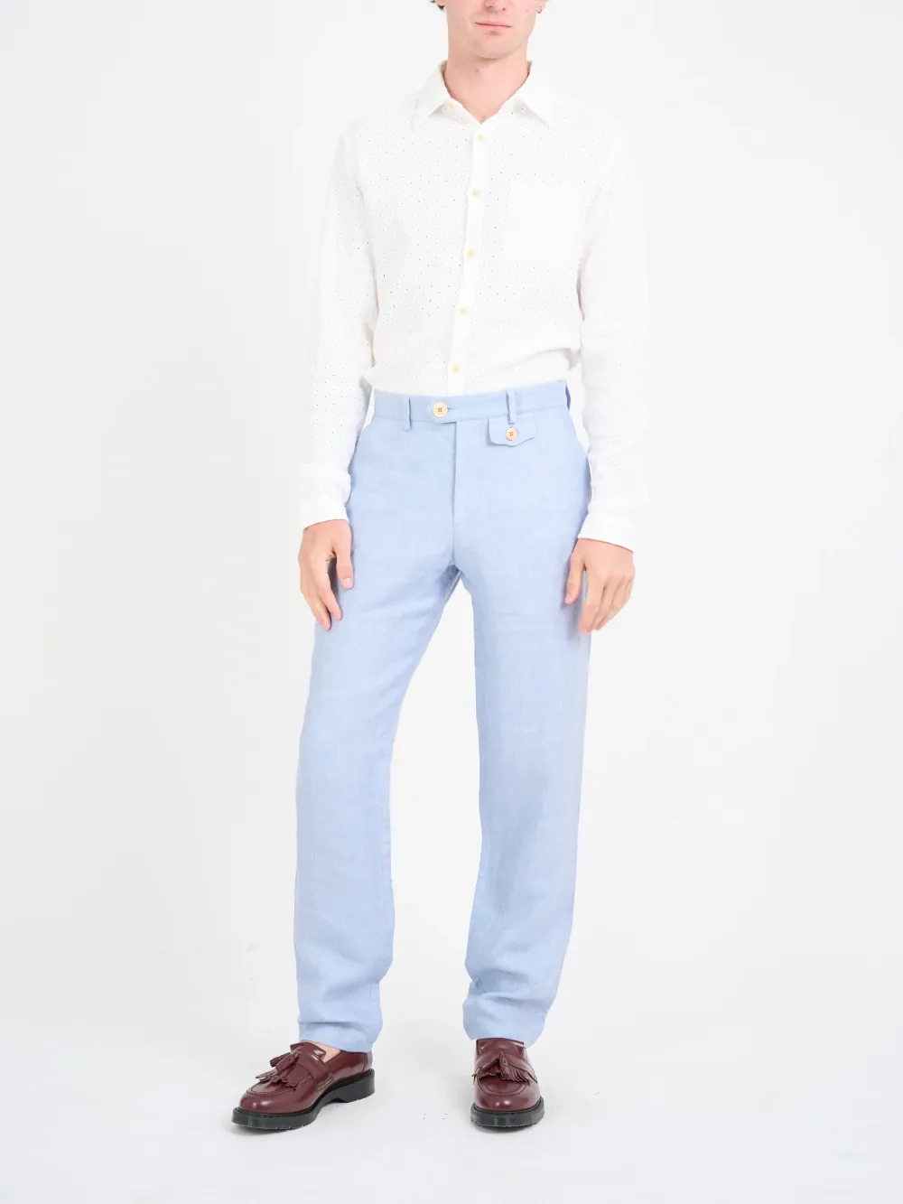 Blue Casual Style Trousers