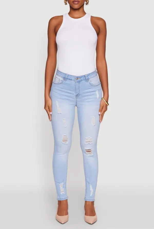 Ripped Cat Whisker Jeans