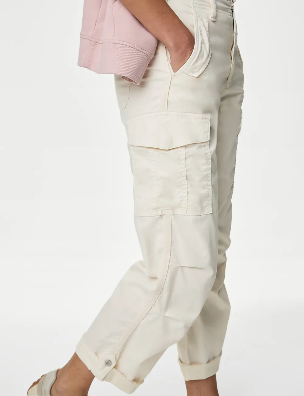 Tea Dyed Cropped Trousers