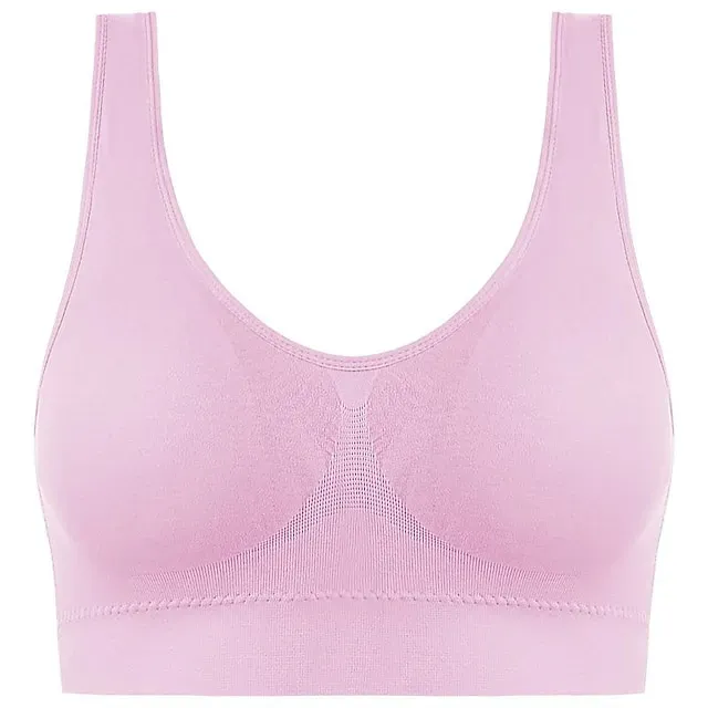 Underwear Women's Plus Size Deep U Comfortable Beauty Back Yoga Vest with Pads No Steel Ring Gathered Shock-proof Sports Bra