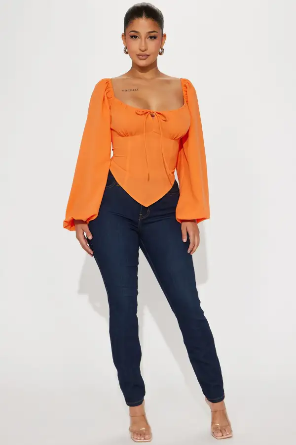 Myrte Blouse Top - Orange