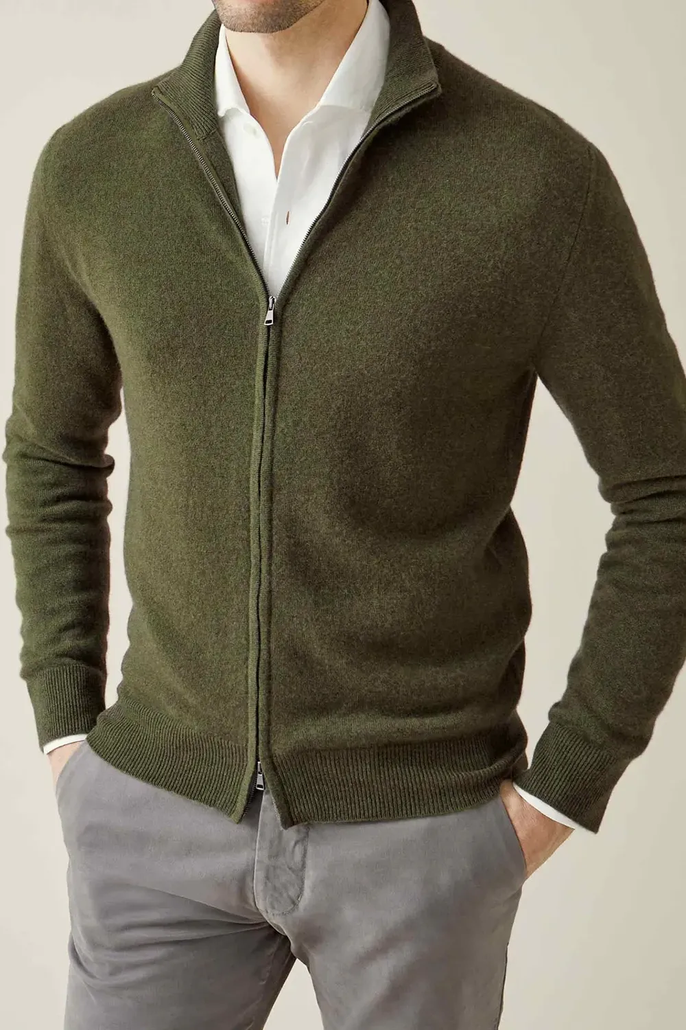 Zip Casual Style Cardigan