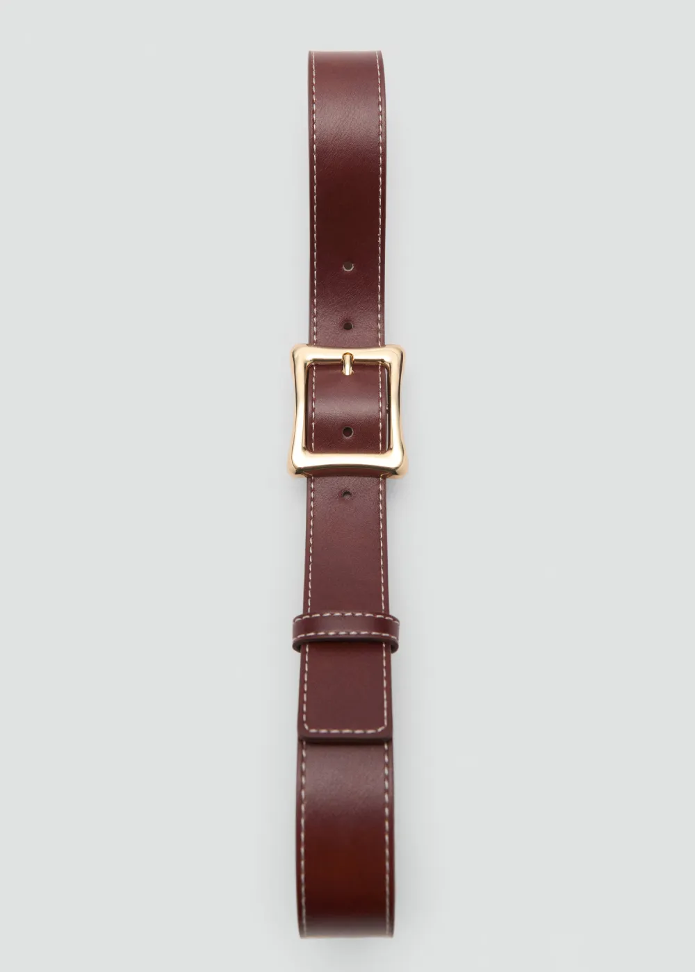 Casual Style Plain Square Buckle Belts