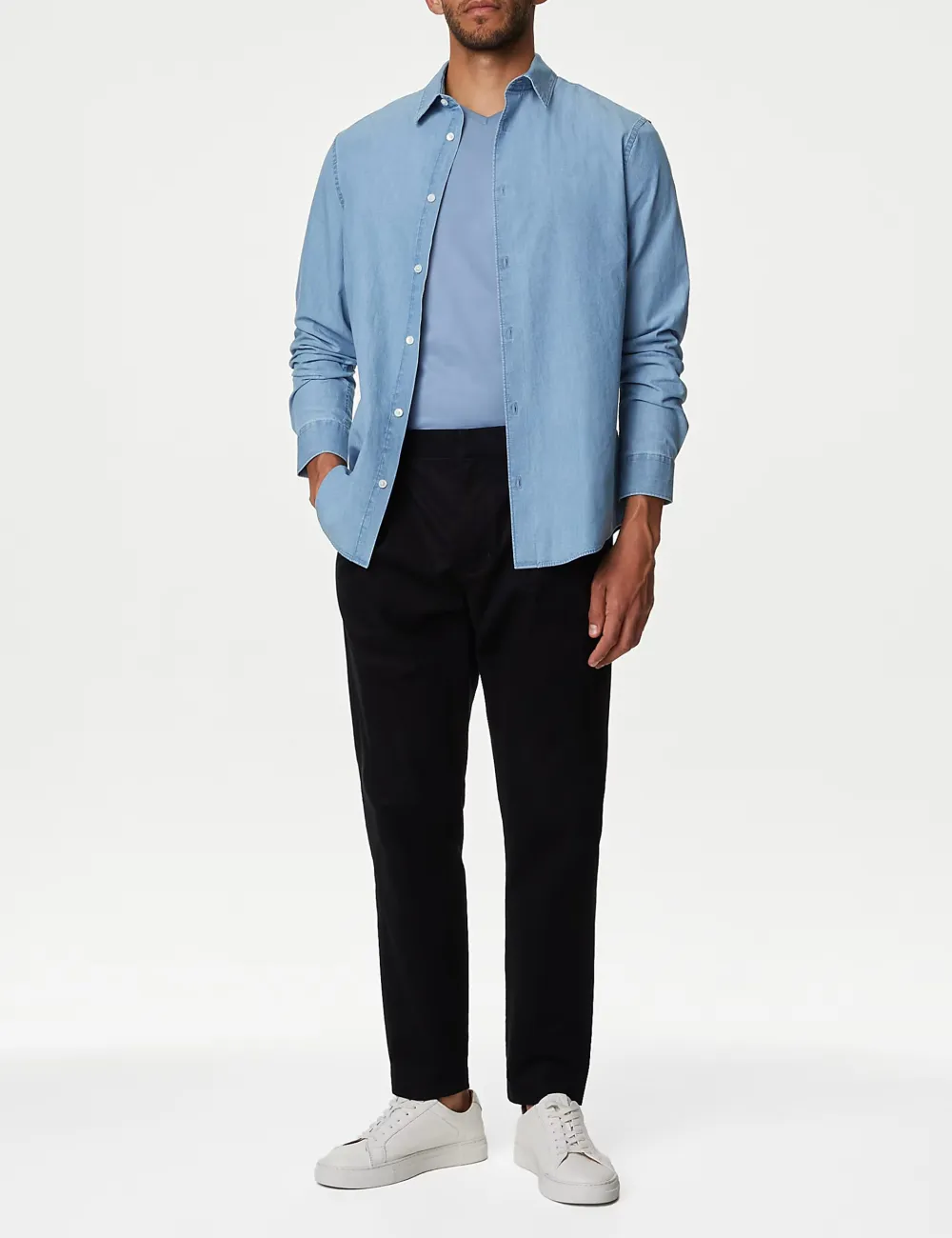 Pure Cotton V-Neck T-Shirt