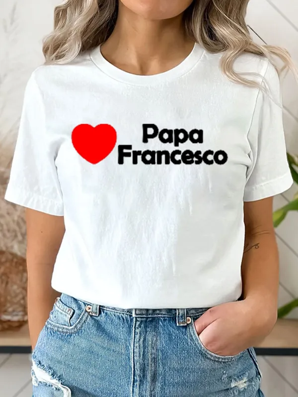 Women's Pope Francis Cotton Casual T-Shirt