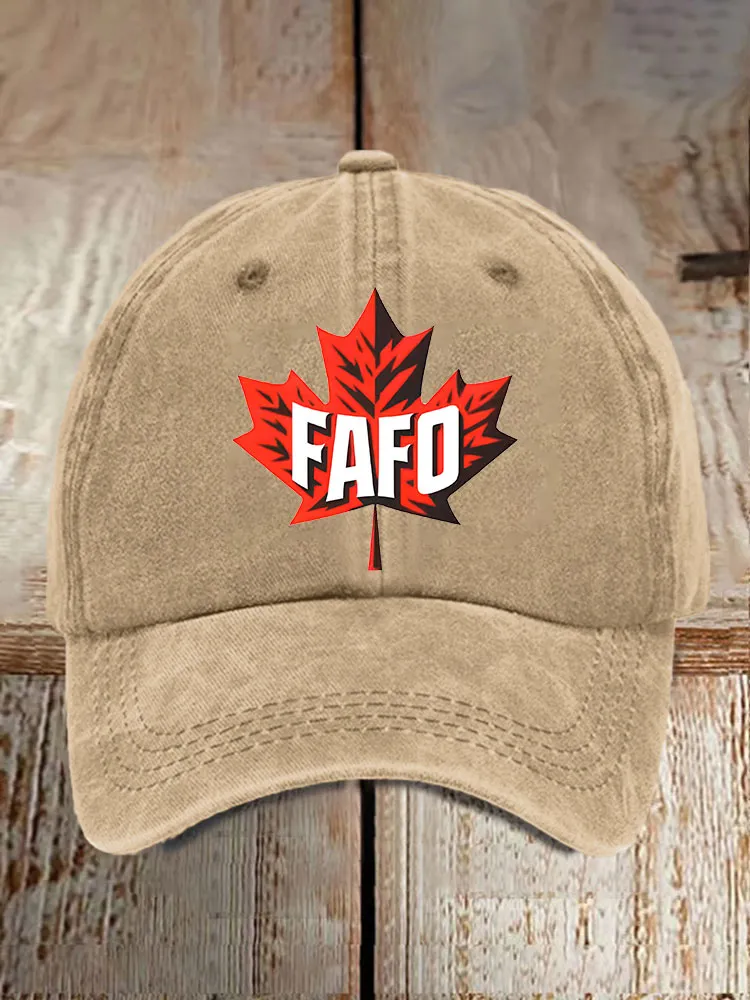 Unisex Retro FAFO Printed Baseball Cap