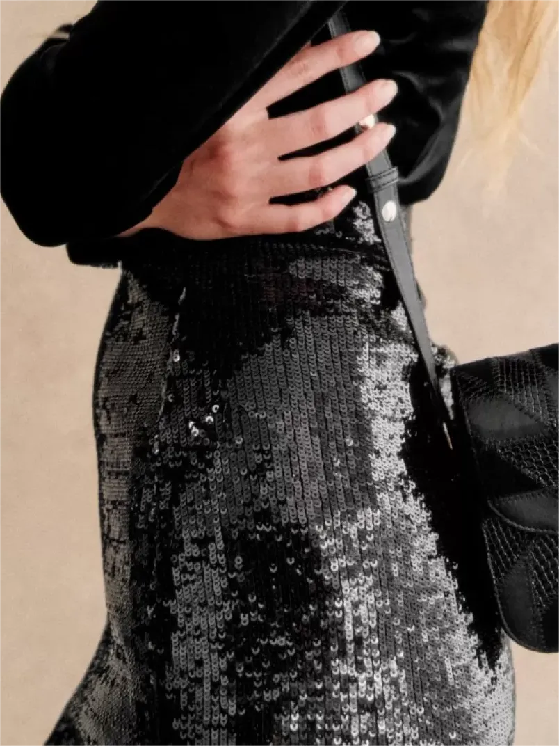 Polyester High Waist Skirt