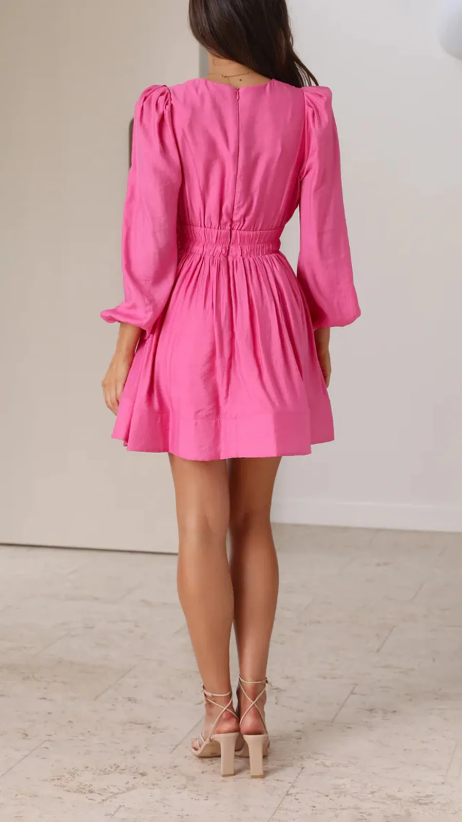 Elasticated Waist Band Mini Dress