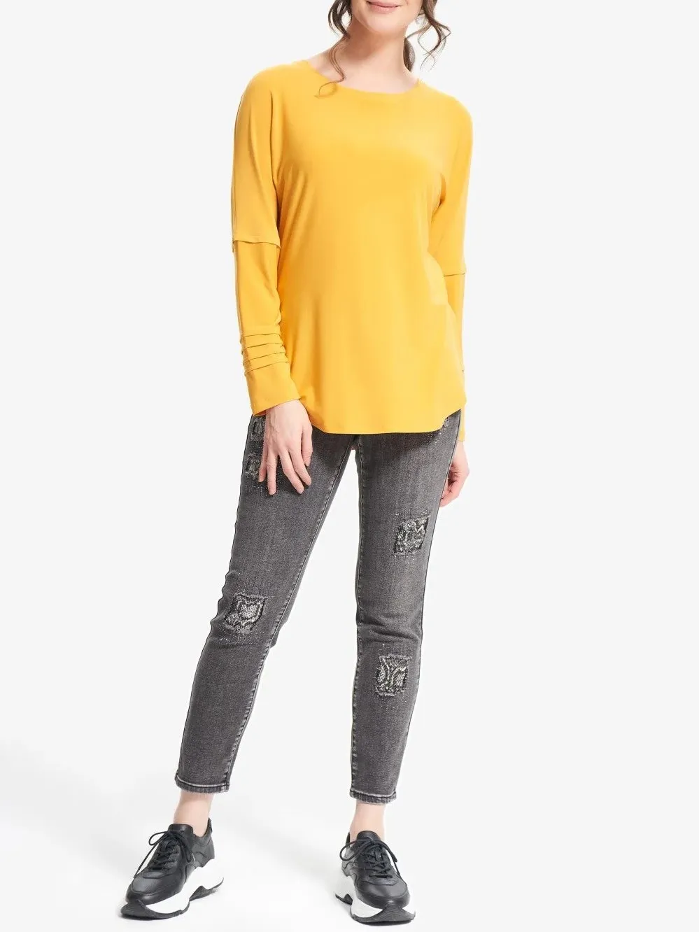 Long - Sleeve Marigold Tunic Top