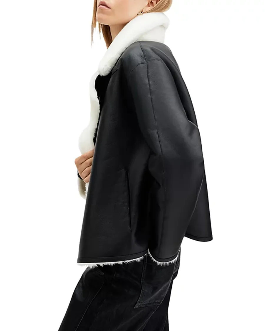 Multicolor Reversible Shearling Jacket