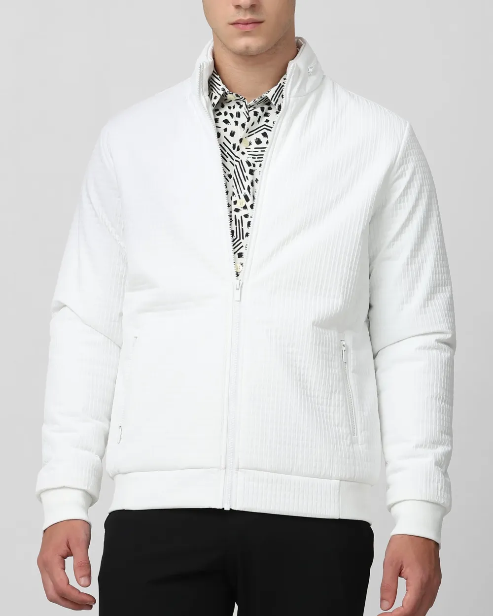Versatile Comfortable Slim-Fit White Jacket