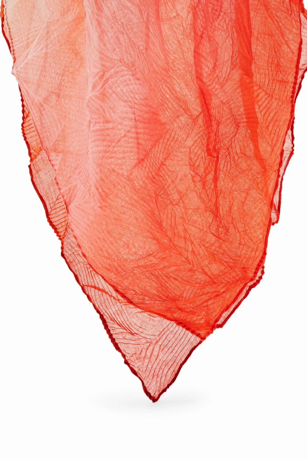 Foulard rectangular plisado degradado