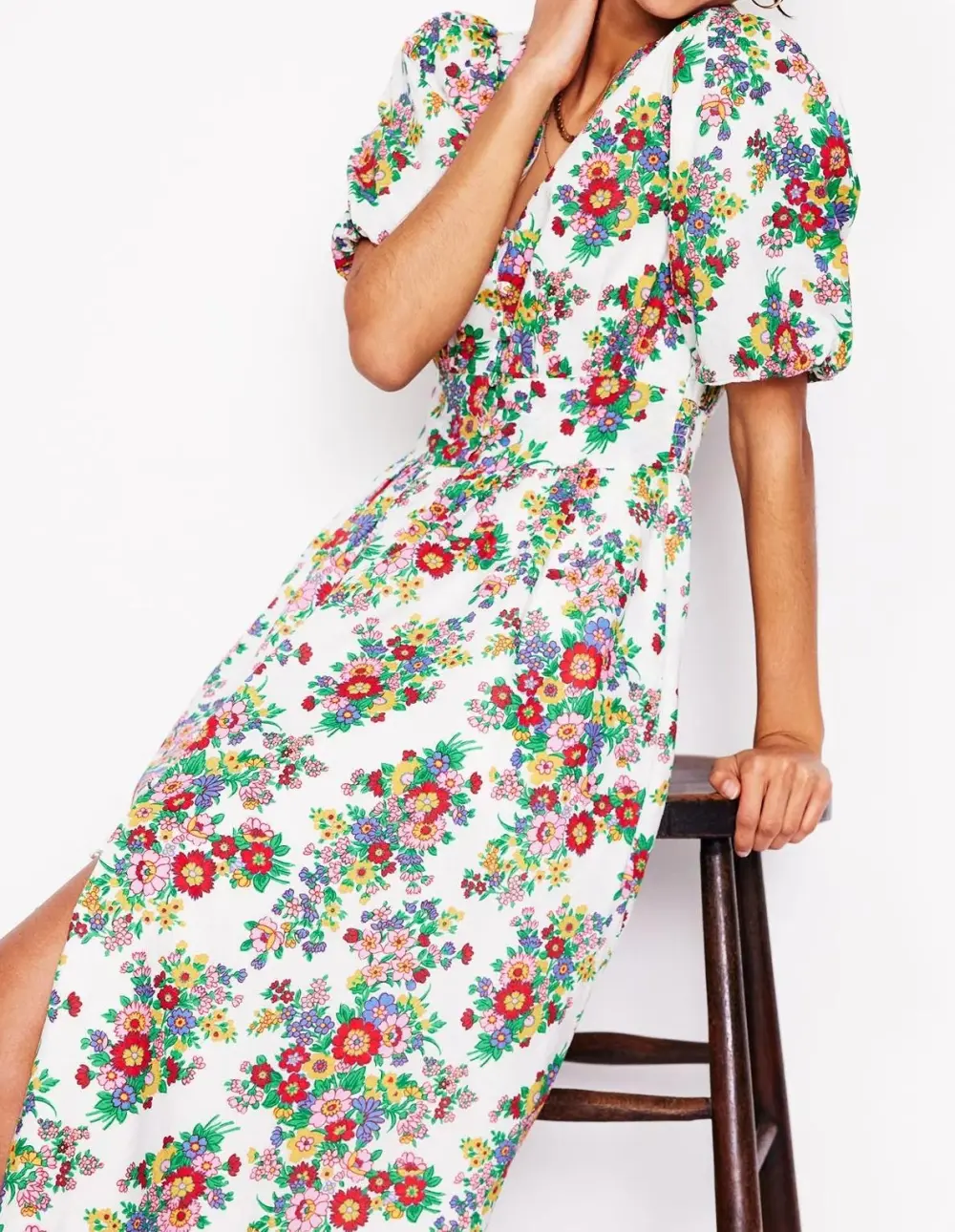 Lillian Cotton Midi Dress