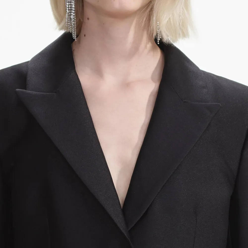 Black Taffeta Blazer