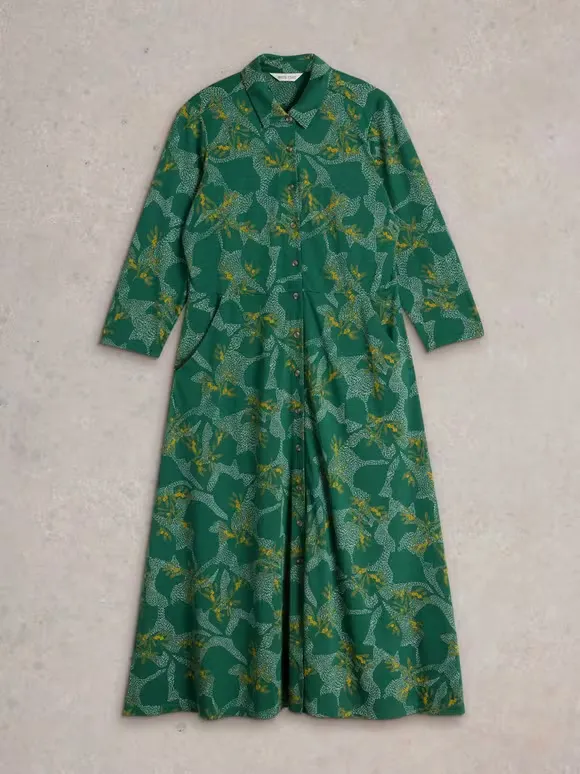 Maxi Jersey Shirt Dress