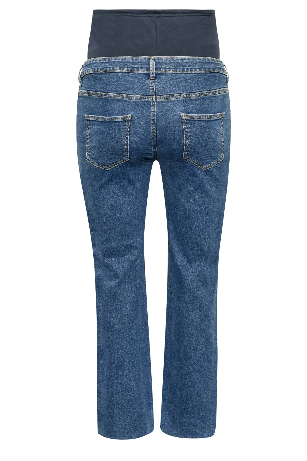 BUMP IT UP MATERNITY Curve Mid Blue Stretch Wide Leg Jeans