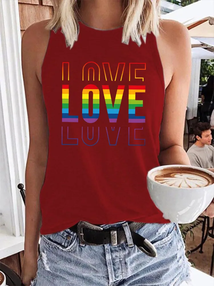 Women's Love Gay Day Crew Neck Vest