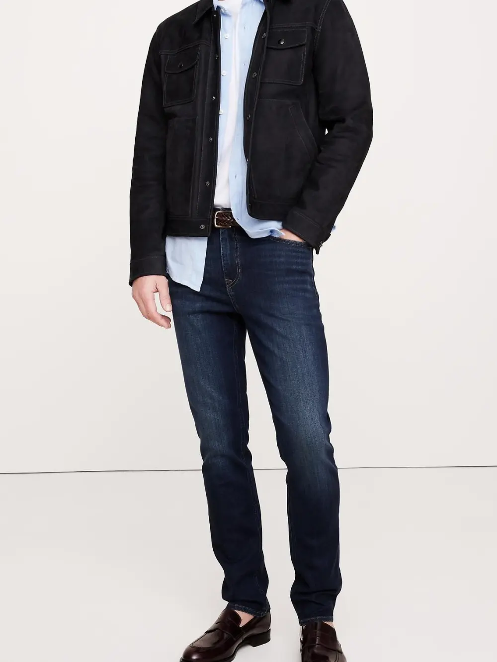 Slim Fit Medium Wash Stretch Fiber Men's Shorts