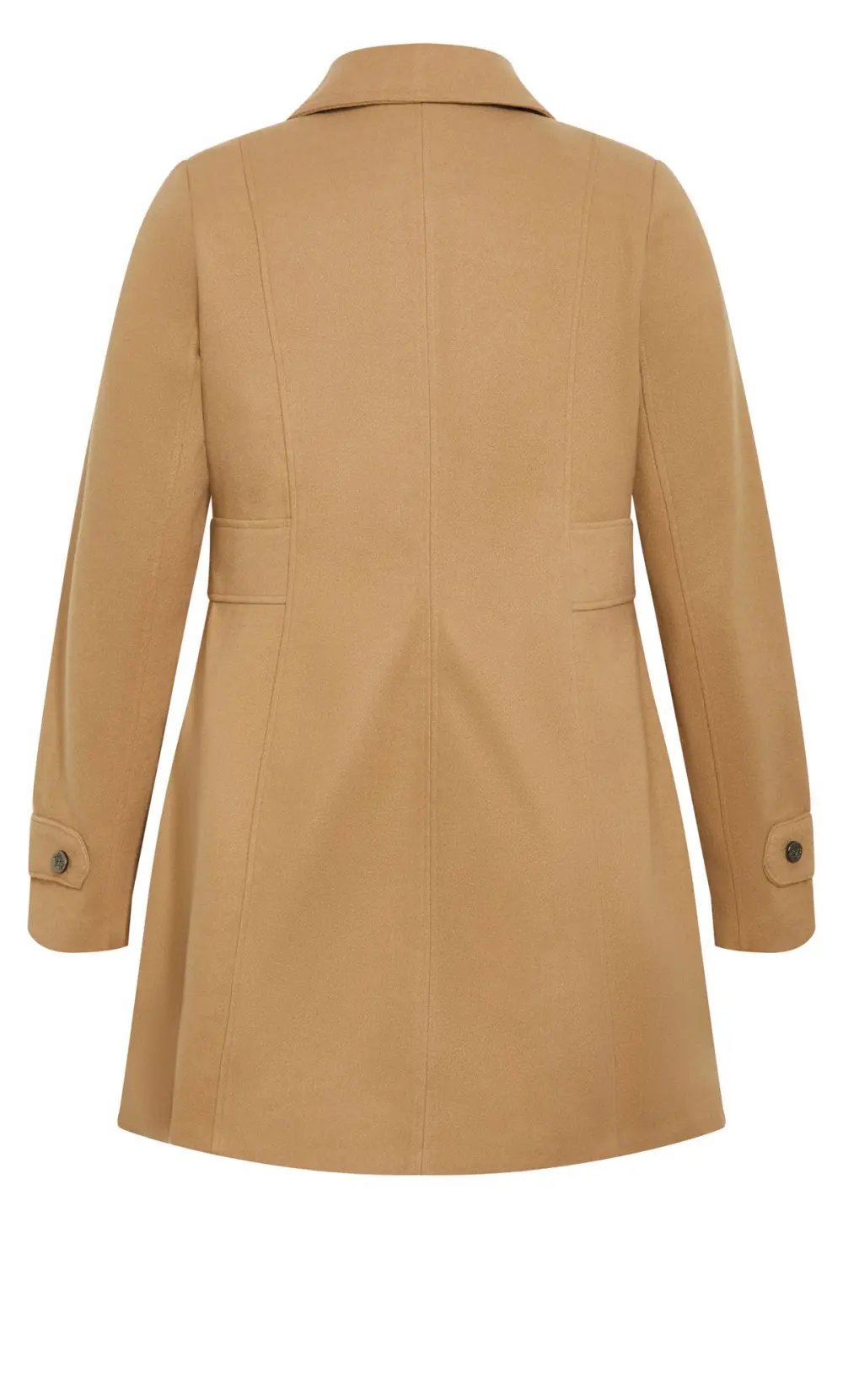 Evans Camel Tailored Mid Length Coat