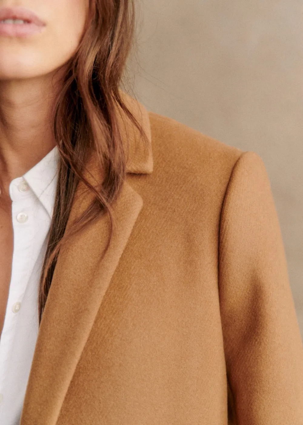 Mid-Length Solid Color Coat