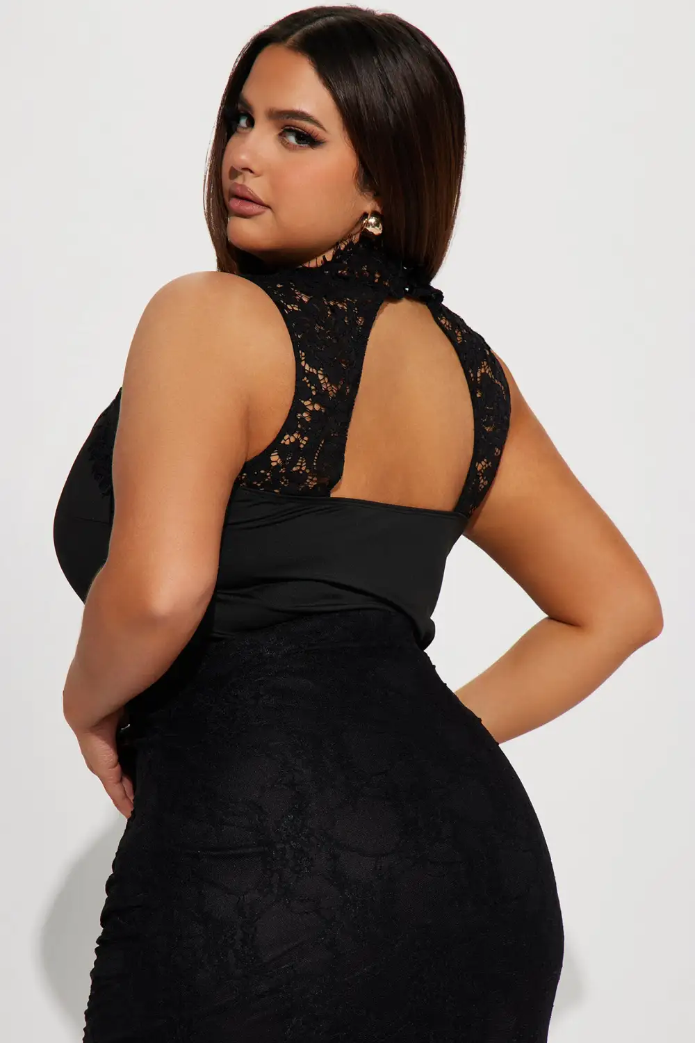 Sweetest Love Lace Bodysuit - Black