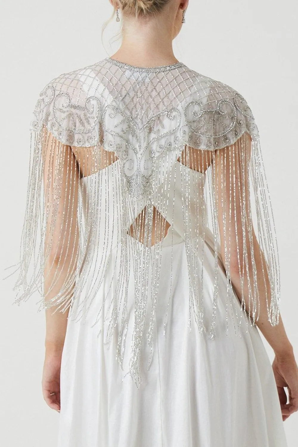 Embellished Bridal Cape Dresses